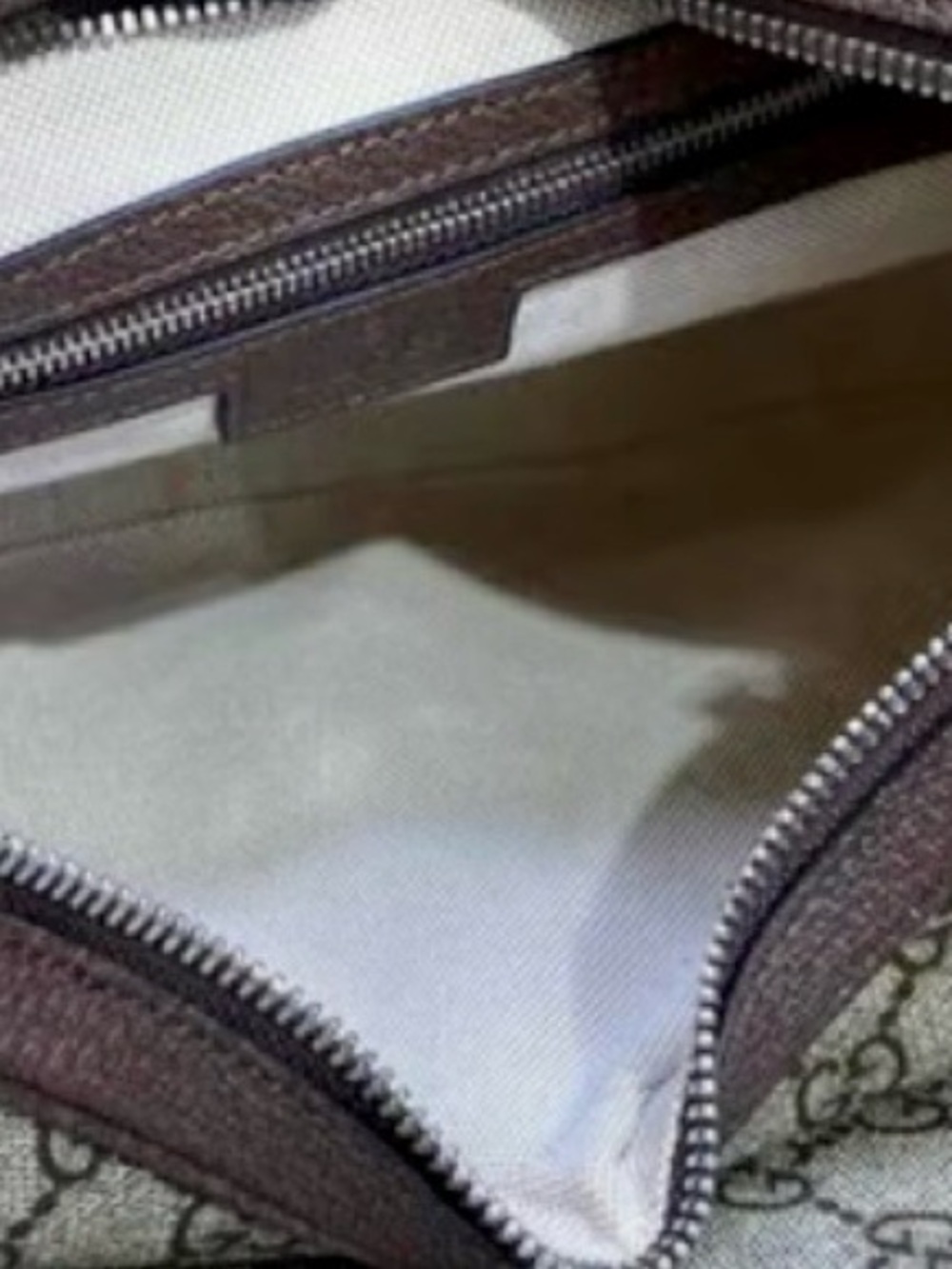 Gucci/Beige GG Supreme Shoulder Hobo Bag with Removable Striped Strap/NWT! - Picture 12 of 16